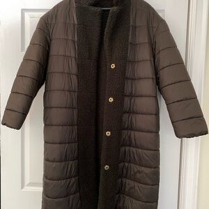 J. McLaughlin Dark Brown Puffer Coat